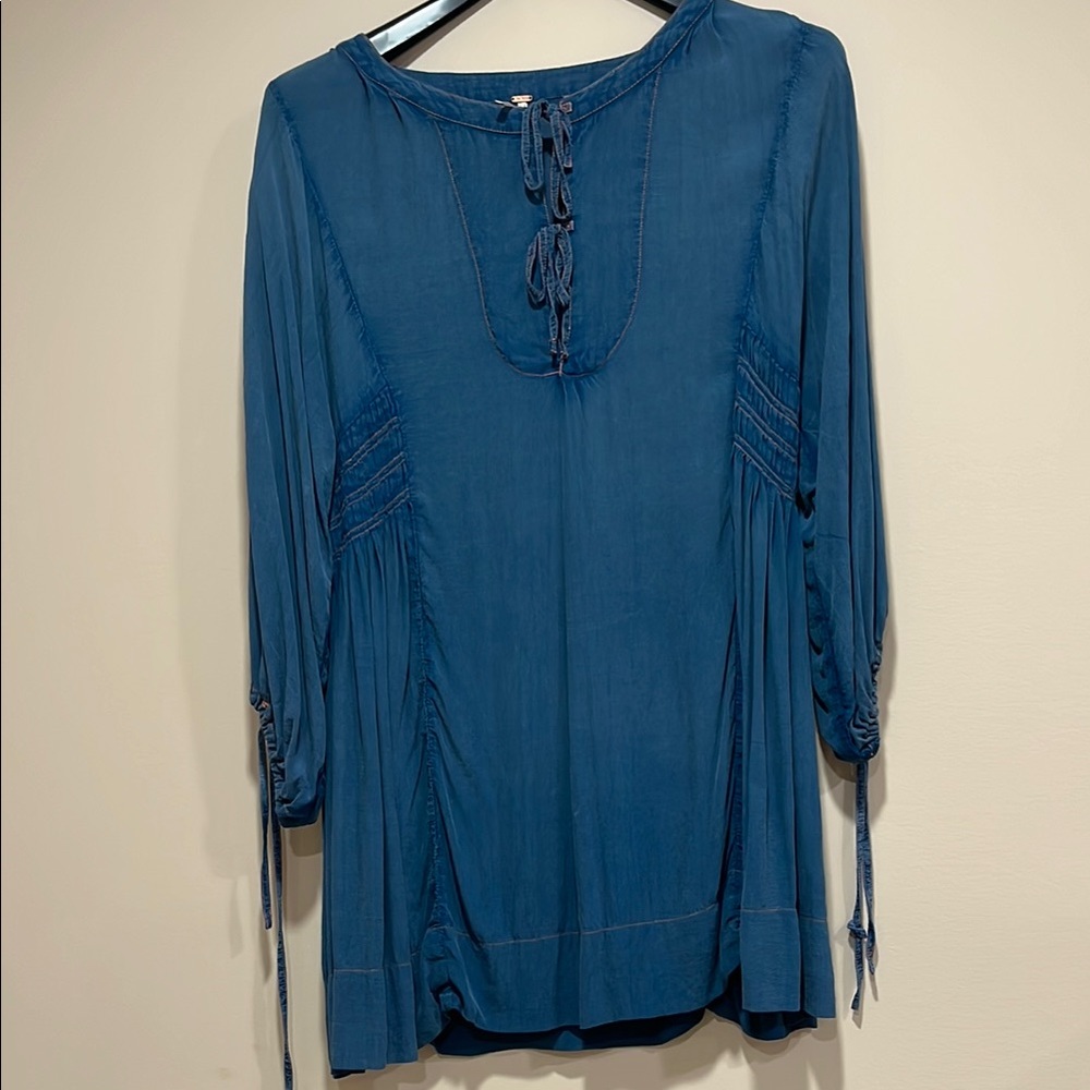 Women's Blue Boho Top